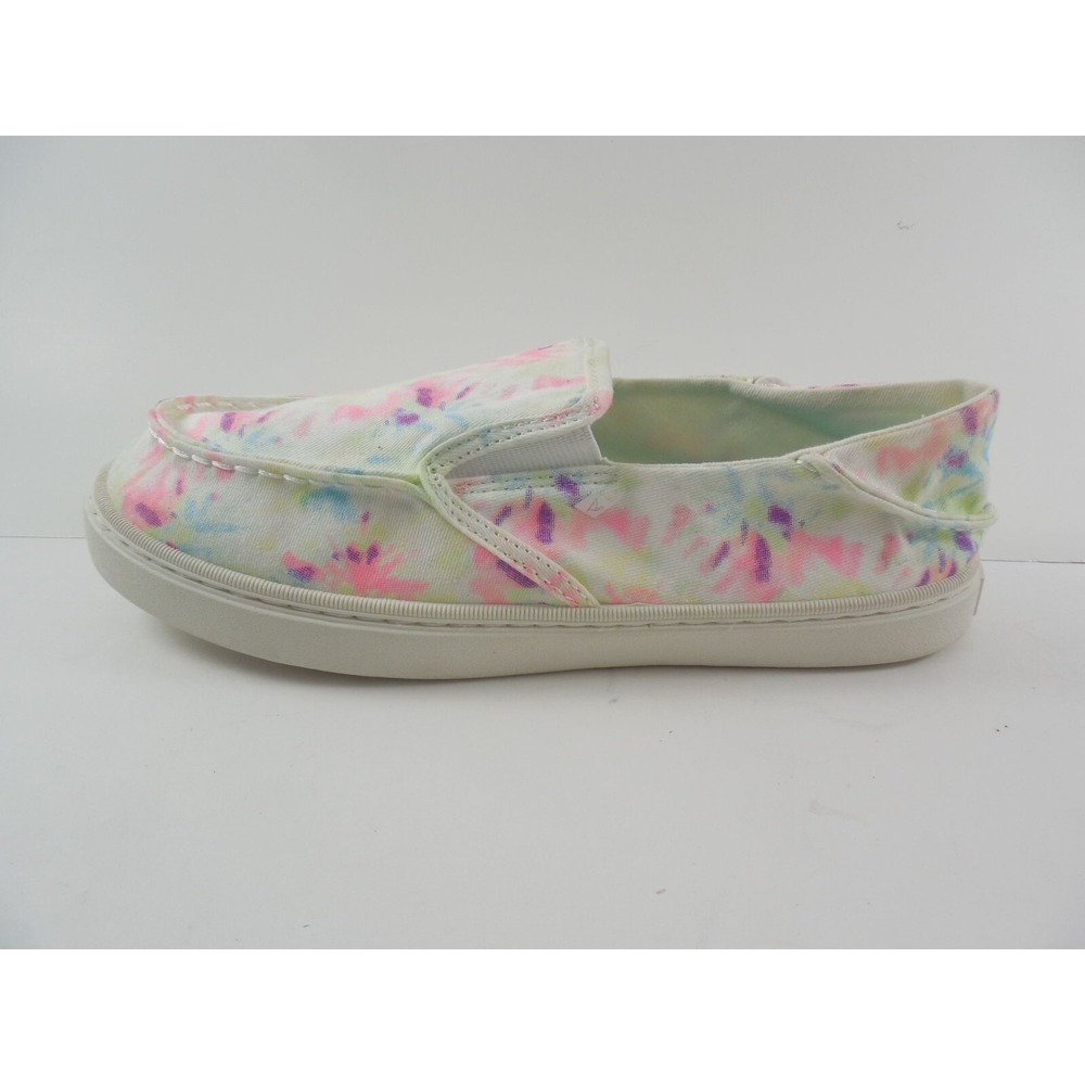 NWOT Womens Sz 5M Pastel Tie Dye Canvas Slip On Boat Shoes Loafers Deck Sneaker